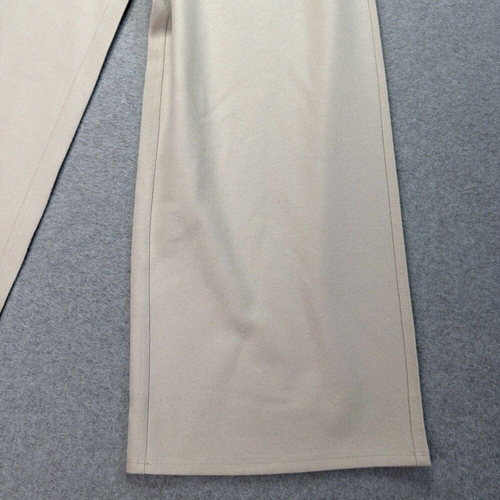 Eileen Fisher Wool Wide Leg Pants Large Ivory Elastic Waist Capsule Minimalist - Picture 3 of 16